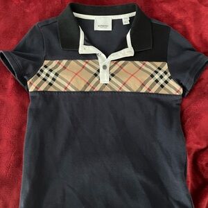 Burberry Kids Polo with Check Pattern